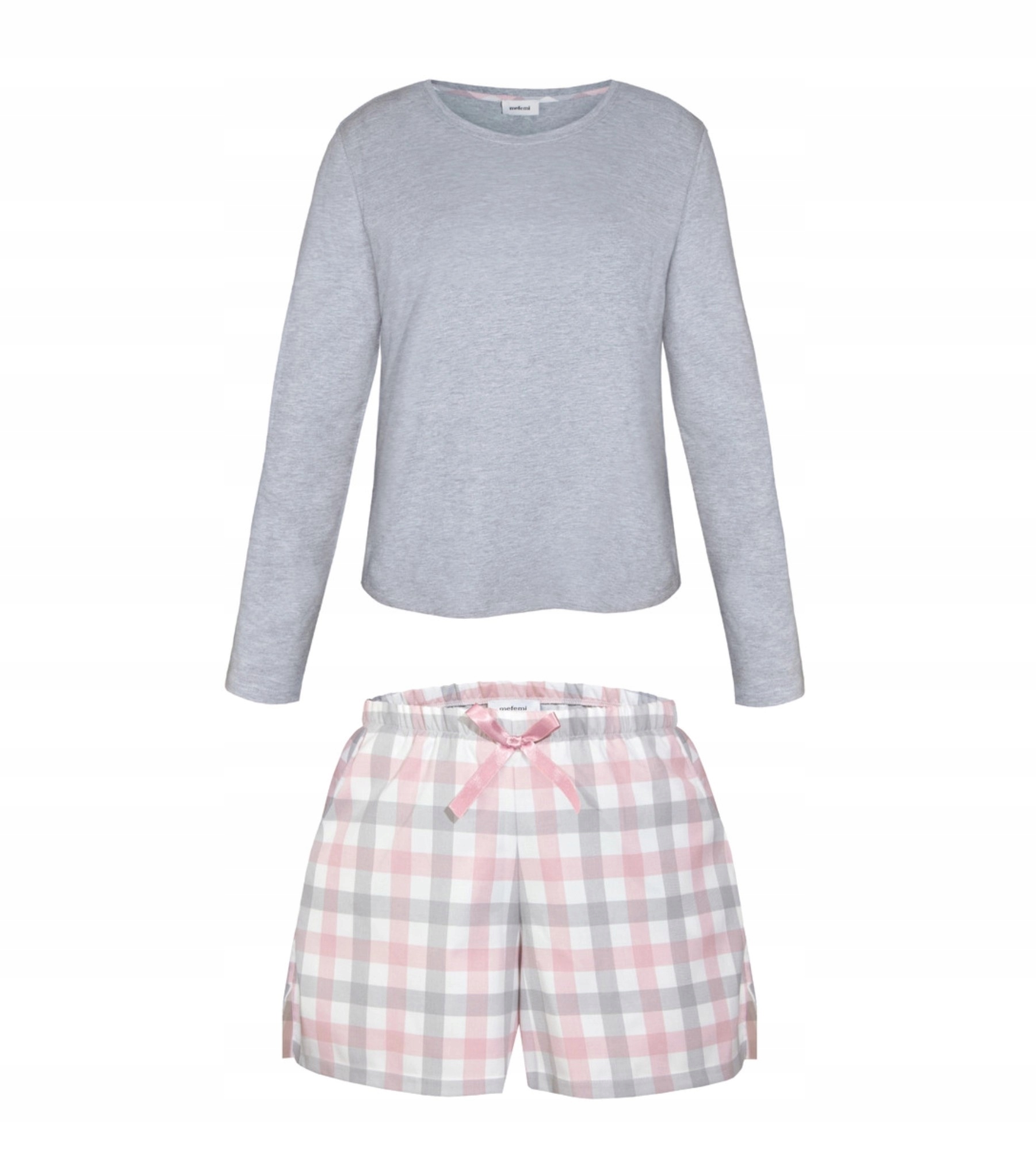 Dámské pyžamo Dlouhý rukáv Krátké Kraťasy Stella Šedá Mefemi L Šedá