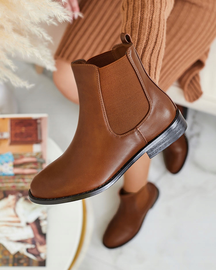 BRĄZOWE DAMSKIE BOTKI OCIEPLANE OTELISA 40 Kod producenta NB543