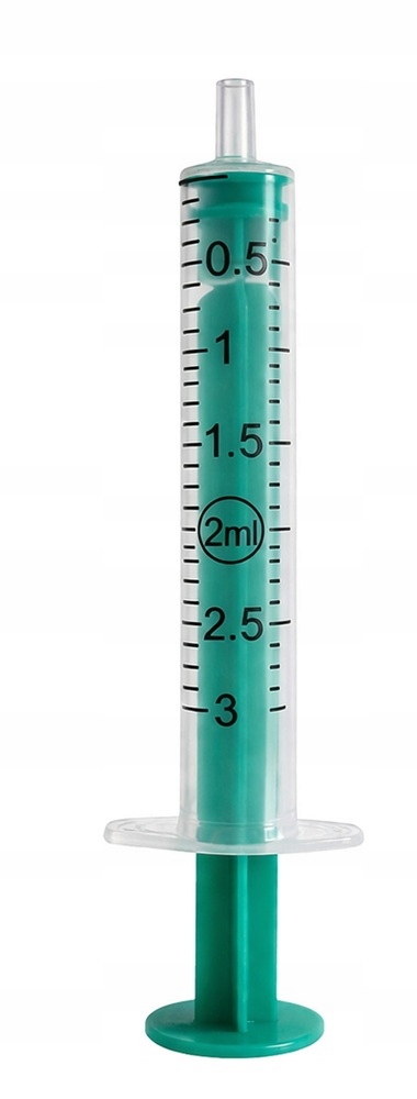 Strzykawki jednorazowe 2/3 ml Luer Slip, 2-komponentowe, bez igły, sterylne