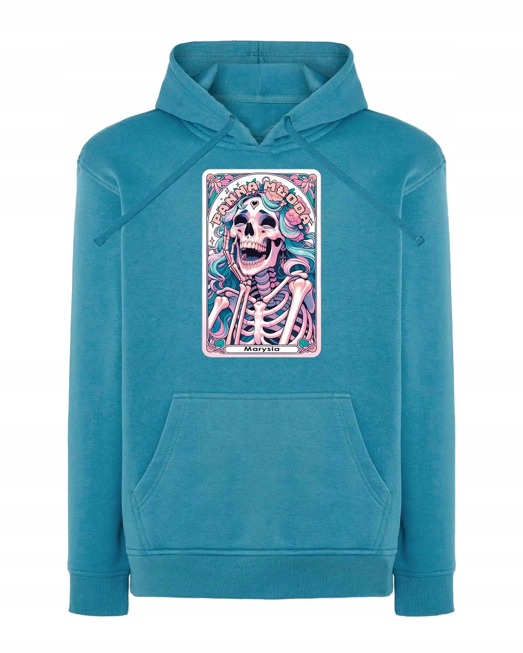 Mikina s kapucí Personalizovaná nevěsta Jméno Modrá L