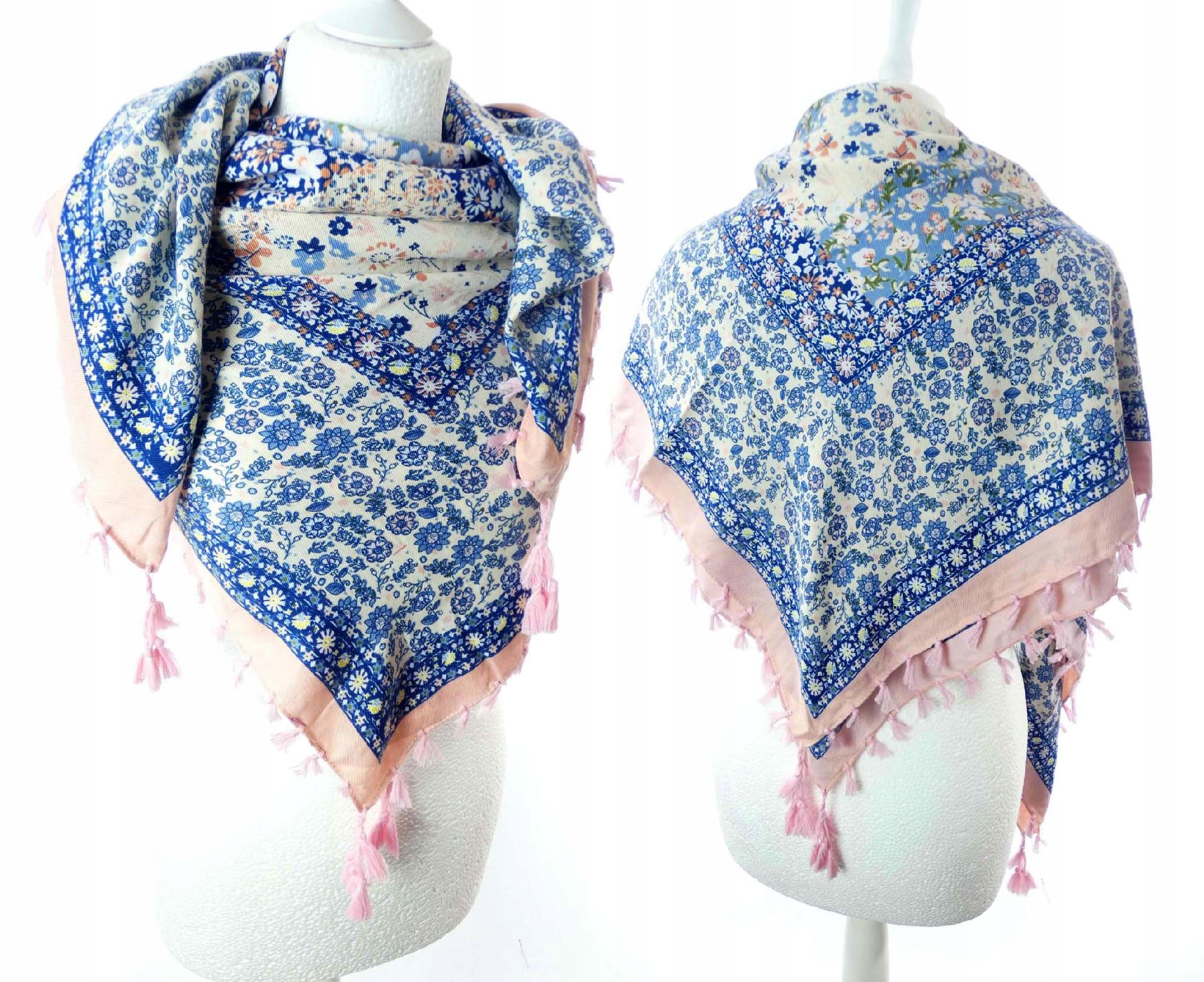 

Piękna wzorzysta chusta apaszka wzór folkowy Etno