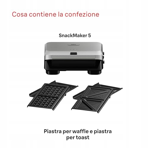 BRAUN SnackMaker 5 SM5005 Grill i Gofrownica 800W Srebrny — miniatura 7