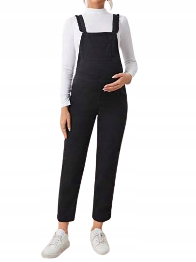 SHEIN OGRODNICZKI CZARNE CIĄŻOWE DAMSKIE 36 ŁRA