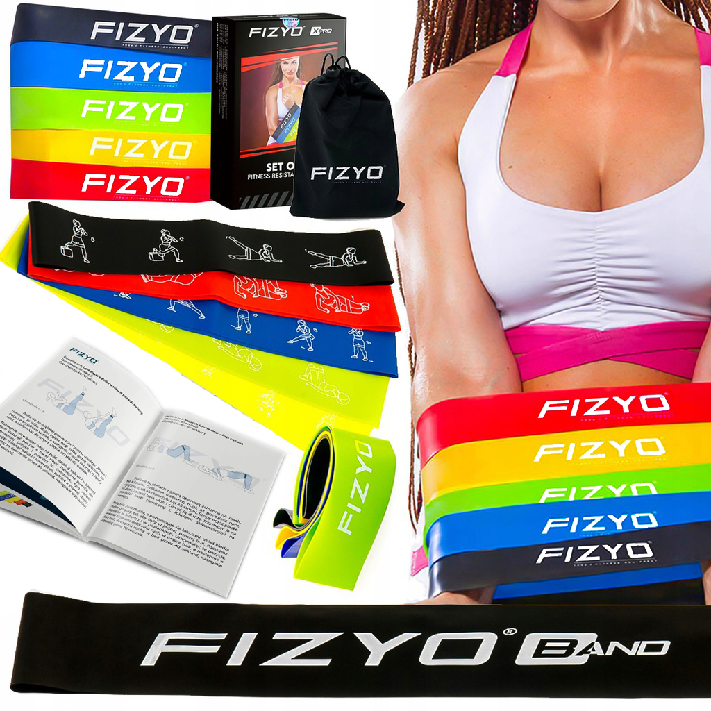 

Zestaw 5 Gum Do Ćwiczeń Taśmy Fitness Gumy Oporowe