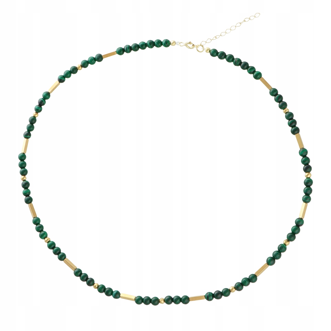 Náhrdelník s malachitem a hematitem, stříbro