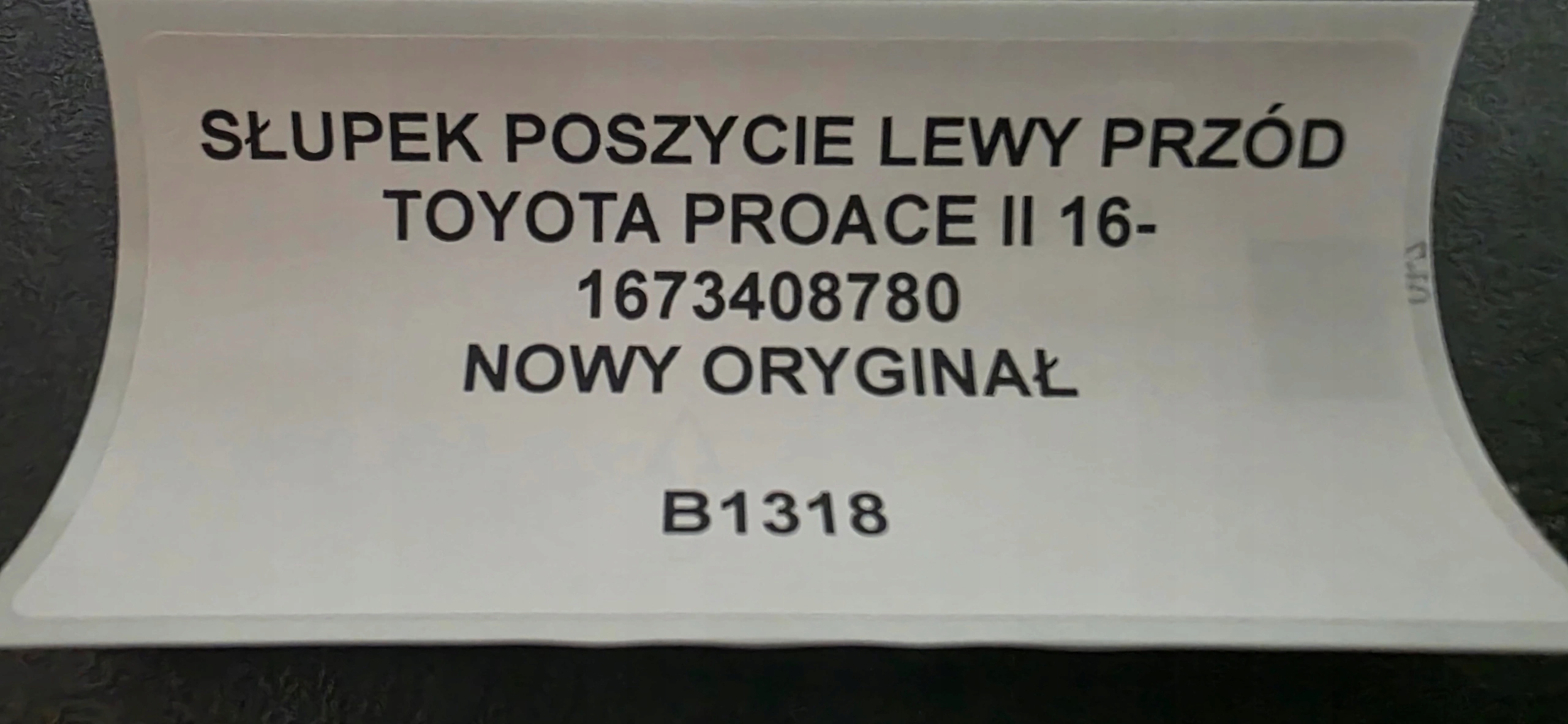 pillar threshold side left front TOYOTA PROACE II 16- new original 16734087