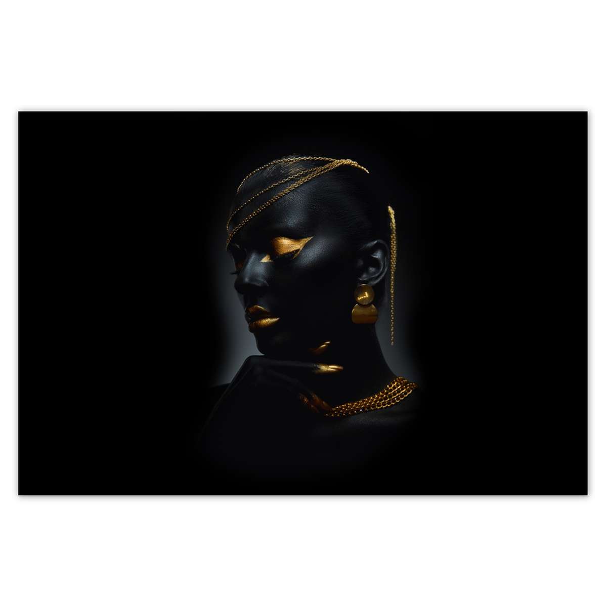Plakáty 200x135 Pozlacený obličej