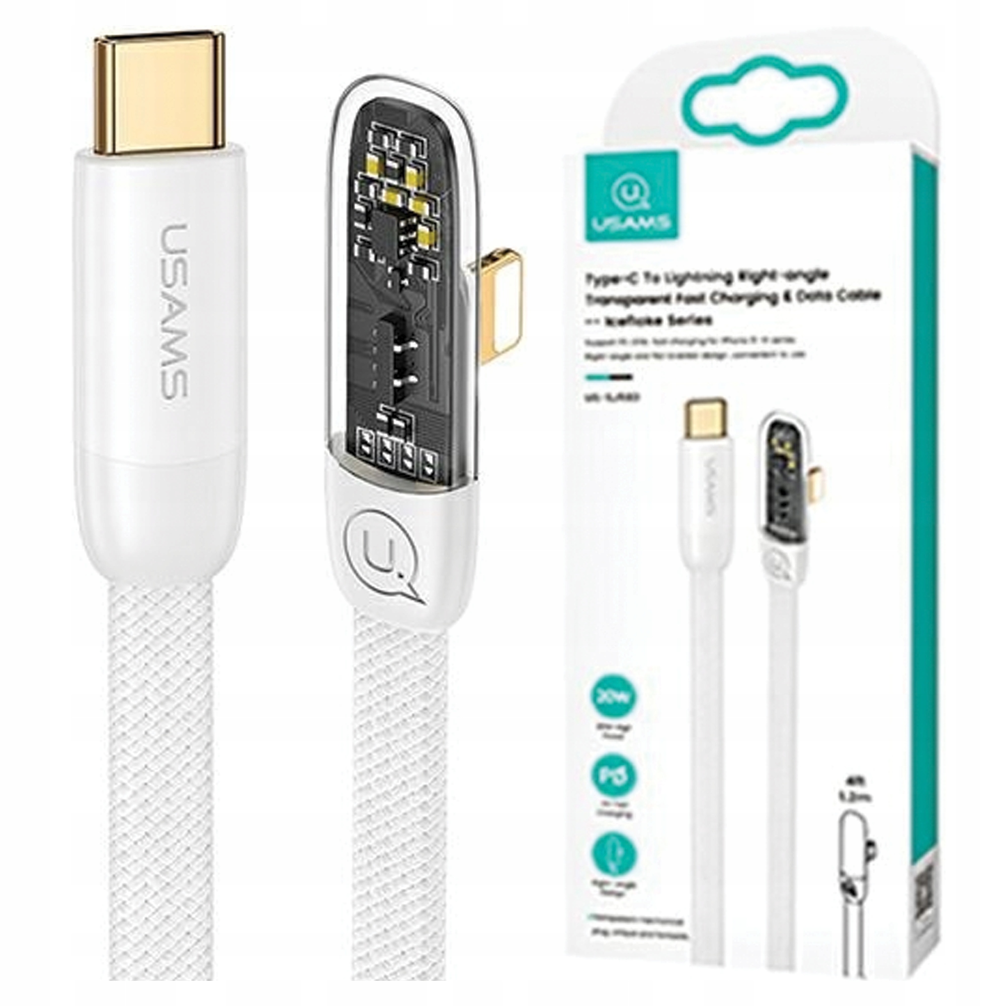 Usams Kabel Usb-c Do Lightning 20W Pd Fast Charging Iphone 12 13 14 1,2M