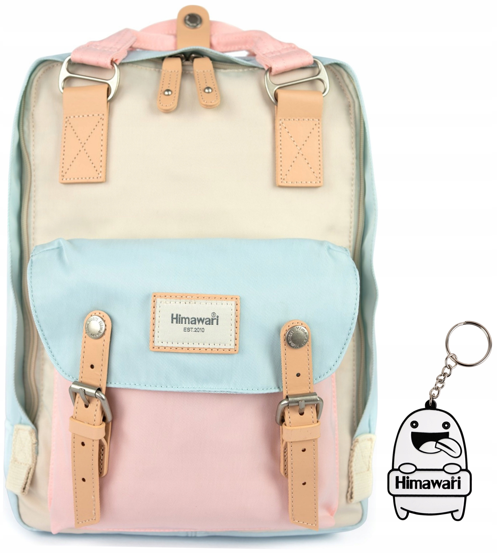 Dámský školní batoh Himawari Malý městský batoh do školy na notebook, ecru