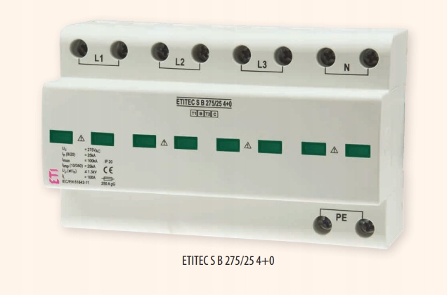 Ogranicznik przepięć Etitec S B 275/25 4+0 Eti Polam