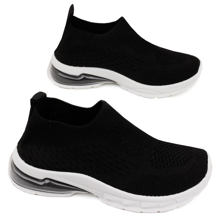 

Buty sportowe dziecięce wsuwane czarne do szkoły