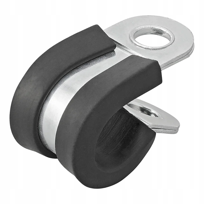 KLIPS UCHWYT z otworem mocowanie kabla 10mm z gumową osłoną na śrubę 6mm Marka bez marki