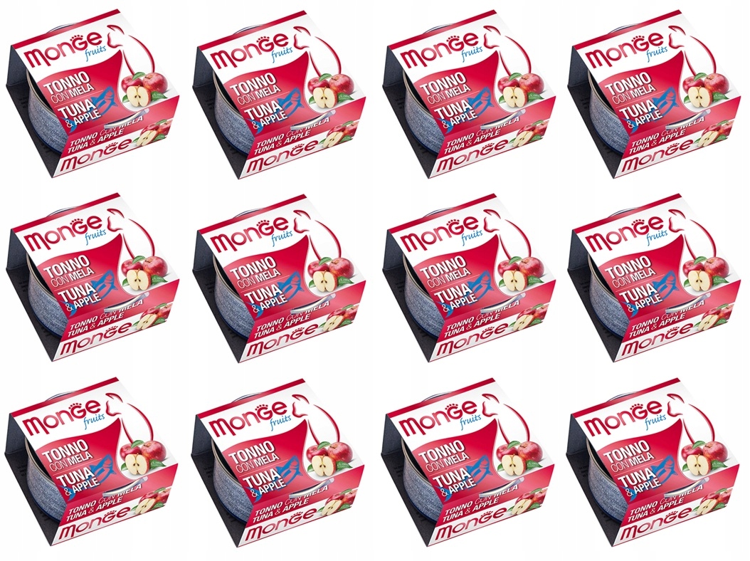 Levně Monge Fruit tuňák s jablkem 12 x 80 g