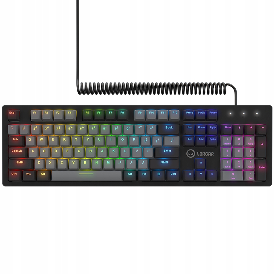 Lorgar Herní klávesnice Azar 514, drátová, Rgb, černá