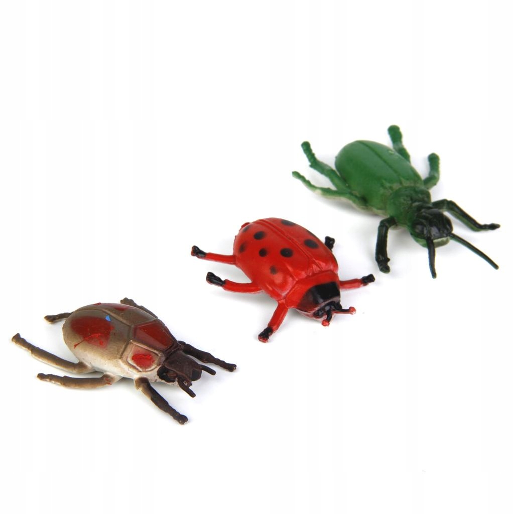 Beetle Model Toy 12 Pieces Multicolored Materiał plastik