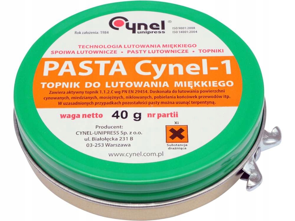 

Pasta lutownicza Topnik Cynel-1 40g metalowa puszk