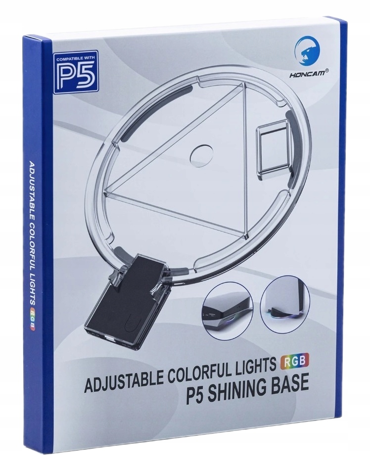 PODŚWIETLANA ŚWIECĄCA PODSTAWKA BAZA POD KONSOLĘ PLAYSTATION 5 PS5 LED RGB Kod producenta KBR Games K328