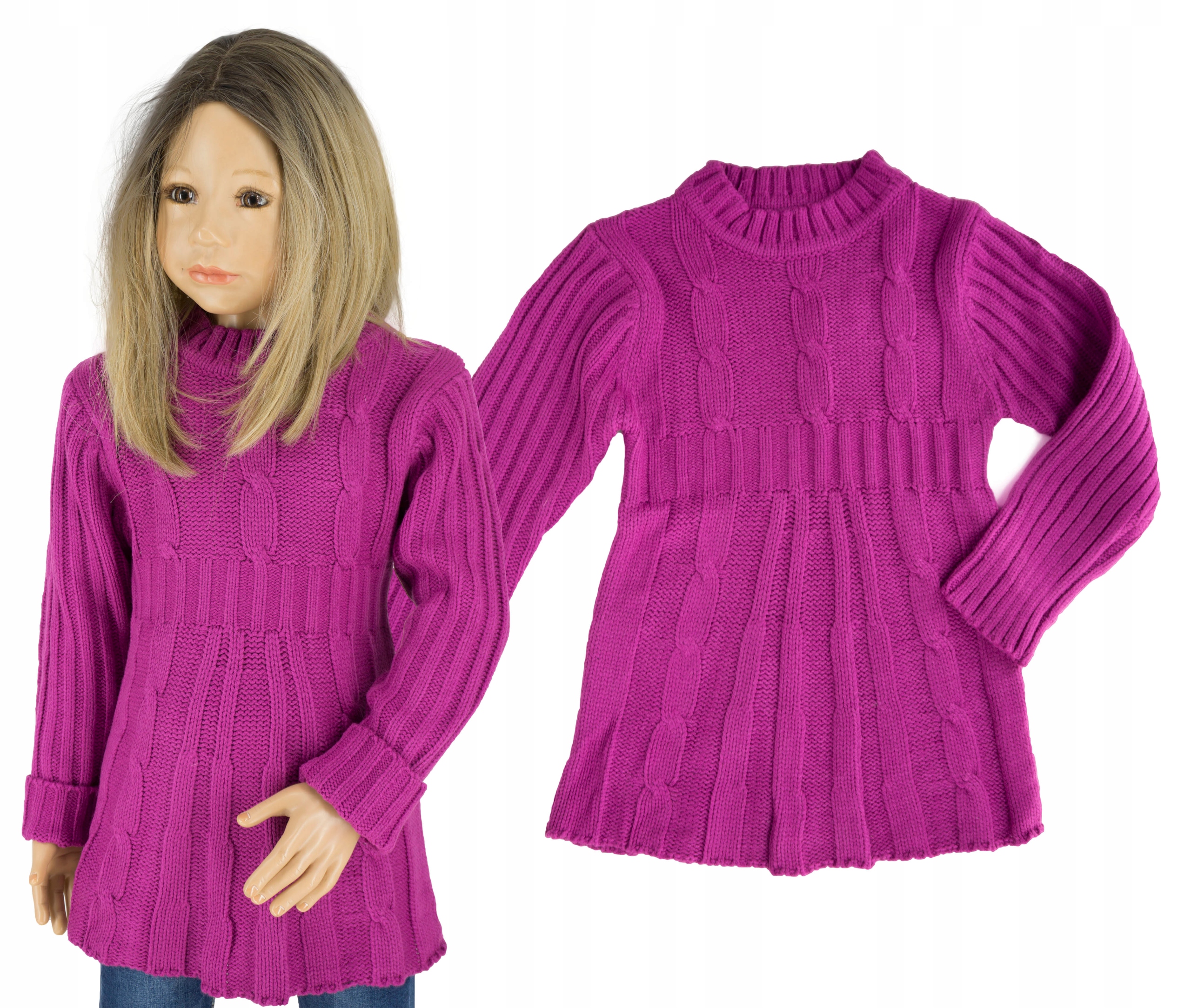 

SP106 Ciepły sweter tunika rozmiar 122