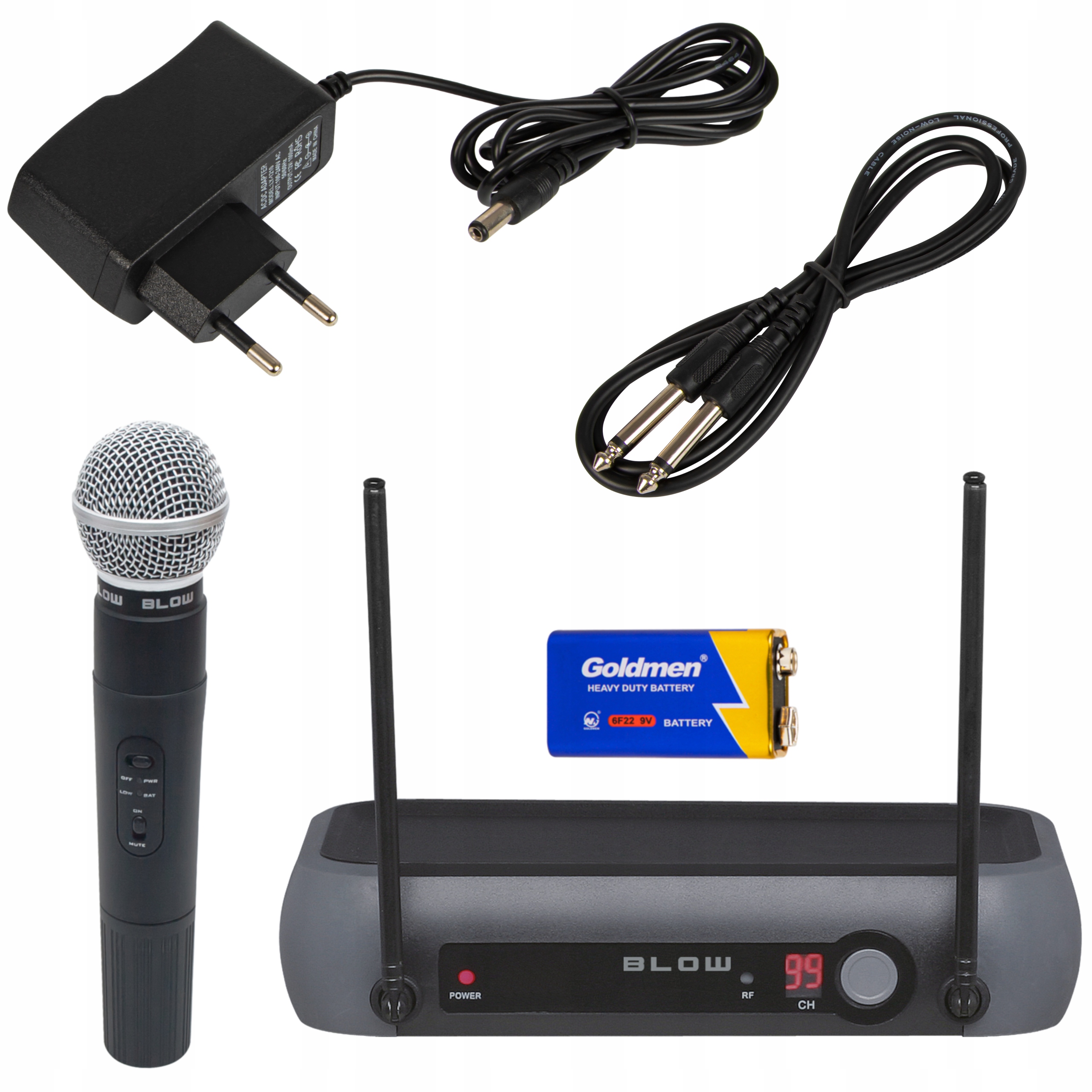 Mikrofon bezprzewodowy odbiornik BLOW zestaw VHF Model PRM 901