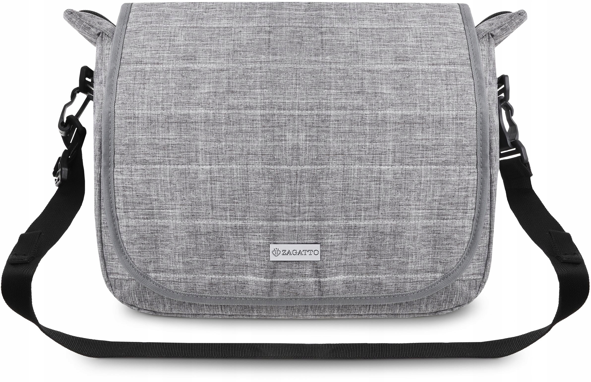 Torba do wózka szara organizer dla mamy taty pasek