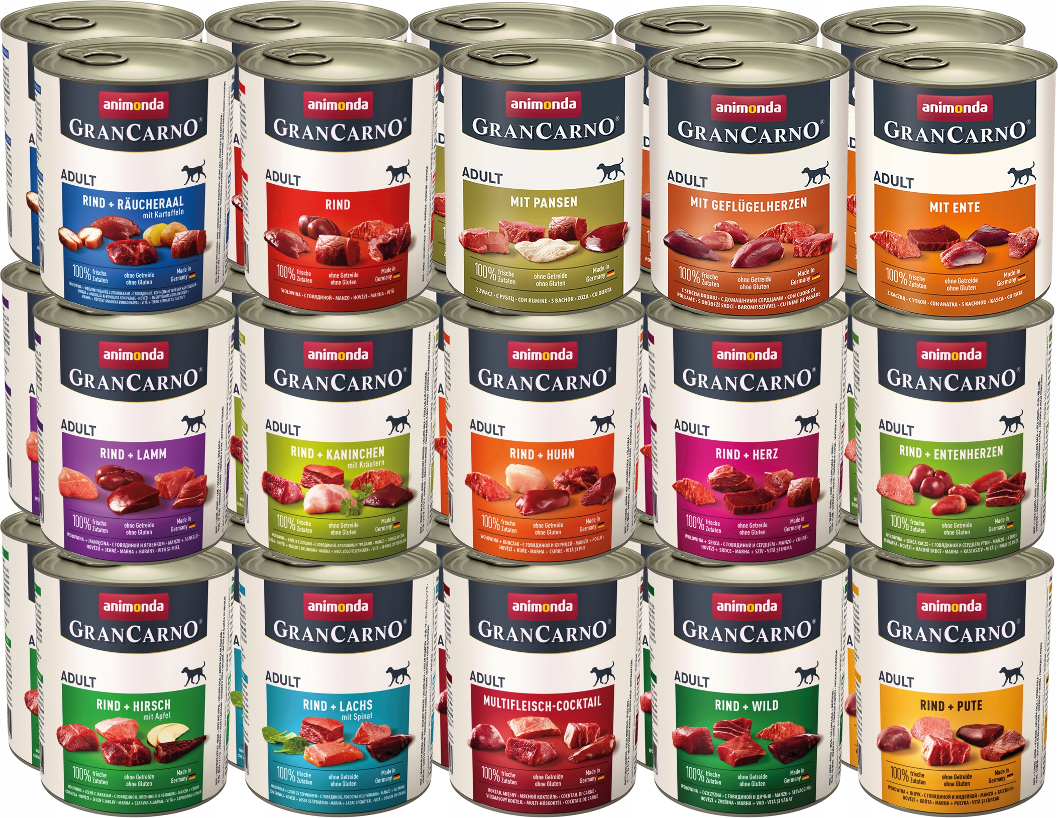 Animonda GranCarno MIX základních příchutí Set 800 g x 30