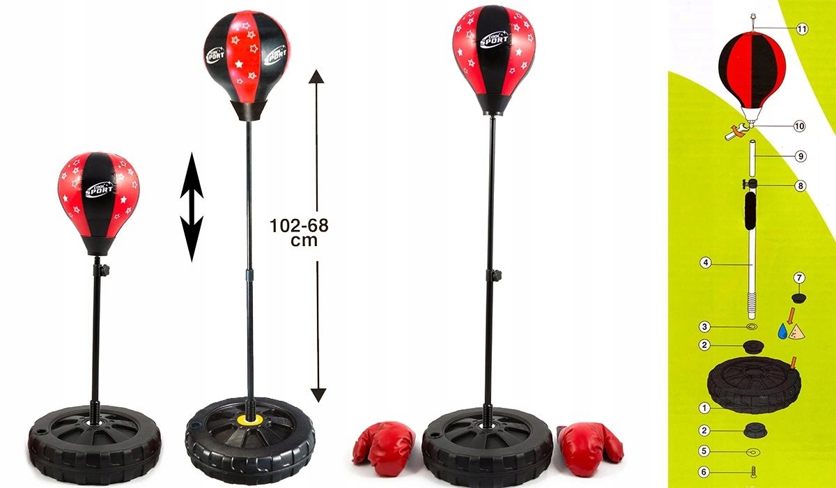 ZESTAW BOKSERSKI DLA DZIECI RĘKAWICE GRUSZKA BOKS Marka inna