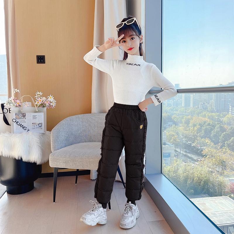 CIEPŁE GRUBE SPODNIE DRESOWE OCIEPLANE JOGGERY zimowe pikowane dziecięce Marka Inna marka