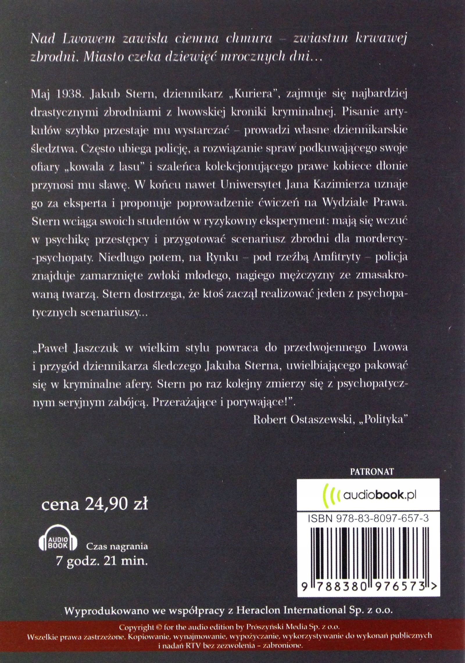 PLAN SARY - PAWEŁ JASZCZUK [AUDIOBOOK] Stan opakowania oryginalne