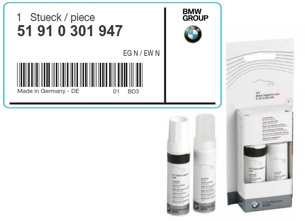 

nowy Oe lakier zaprawka C2W Fluid czarny Bmw Aso