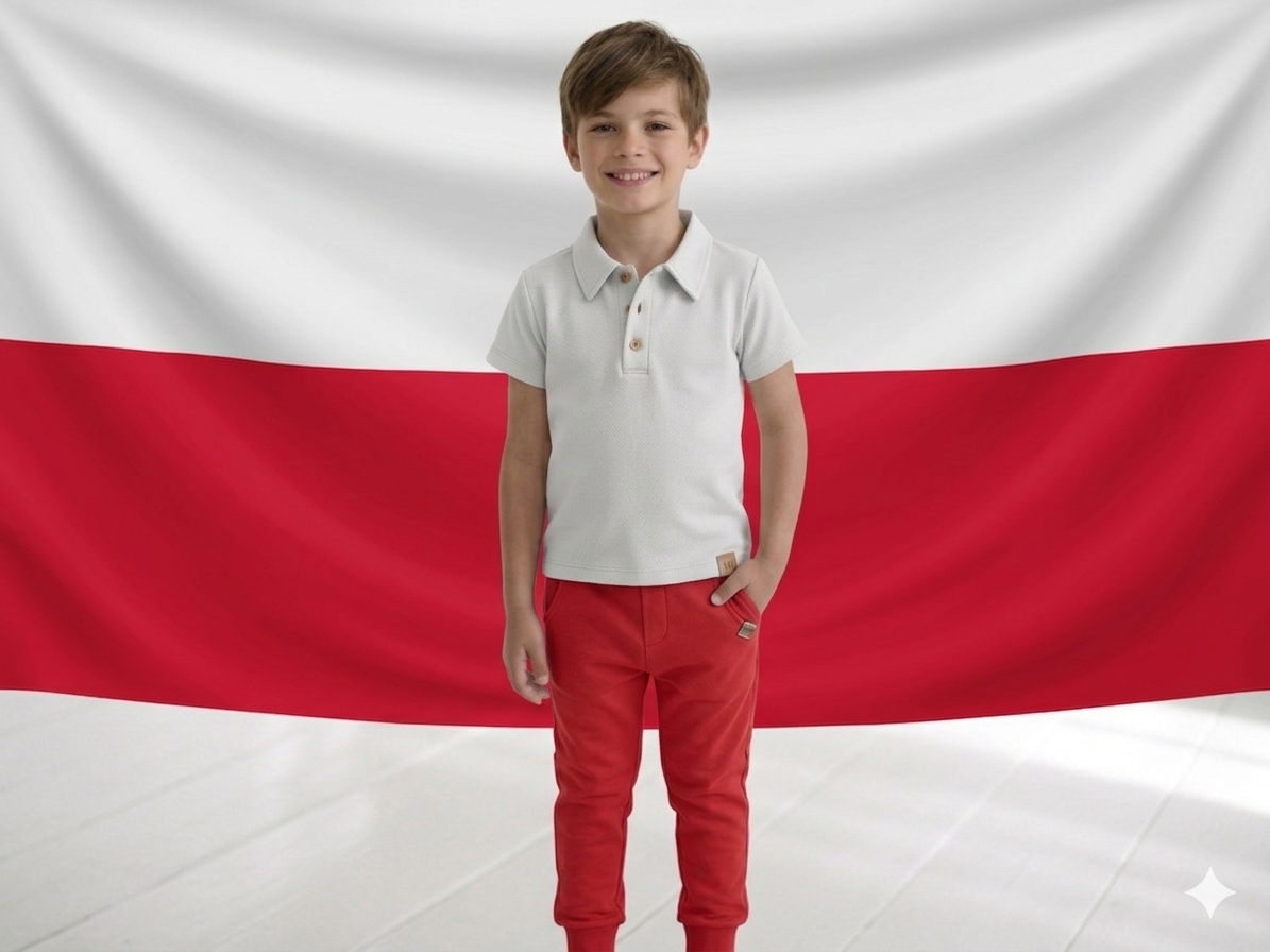 Mrofi Chłopięce czerwone spodnie dresowe SPORT Bawełna Rozm. 92
