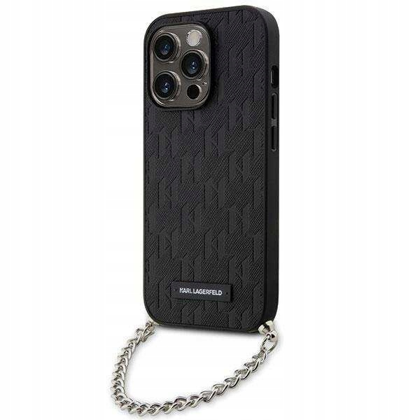 Zadní Kryt Karl Lagerfeld pro Apple iPhone 14 Pro Monogram Chain černý