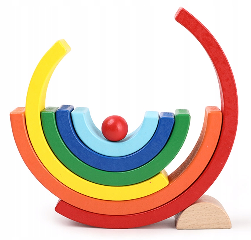 DREWNIANA TĘCZA UKŁADANKA SORTER KLOCKI MONTESSORI Kod producenta 123.25