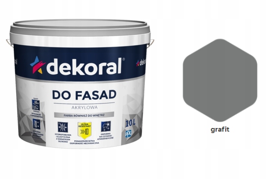 

Farba Fasadowa Dekoral Polinit Grafit 1l