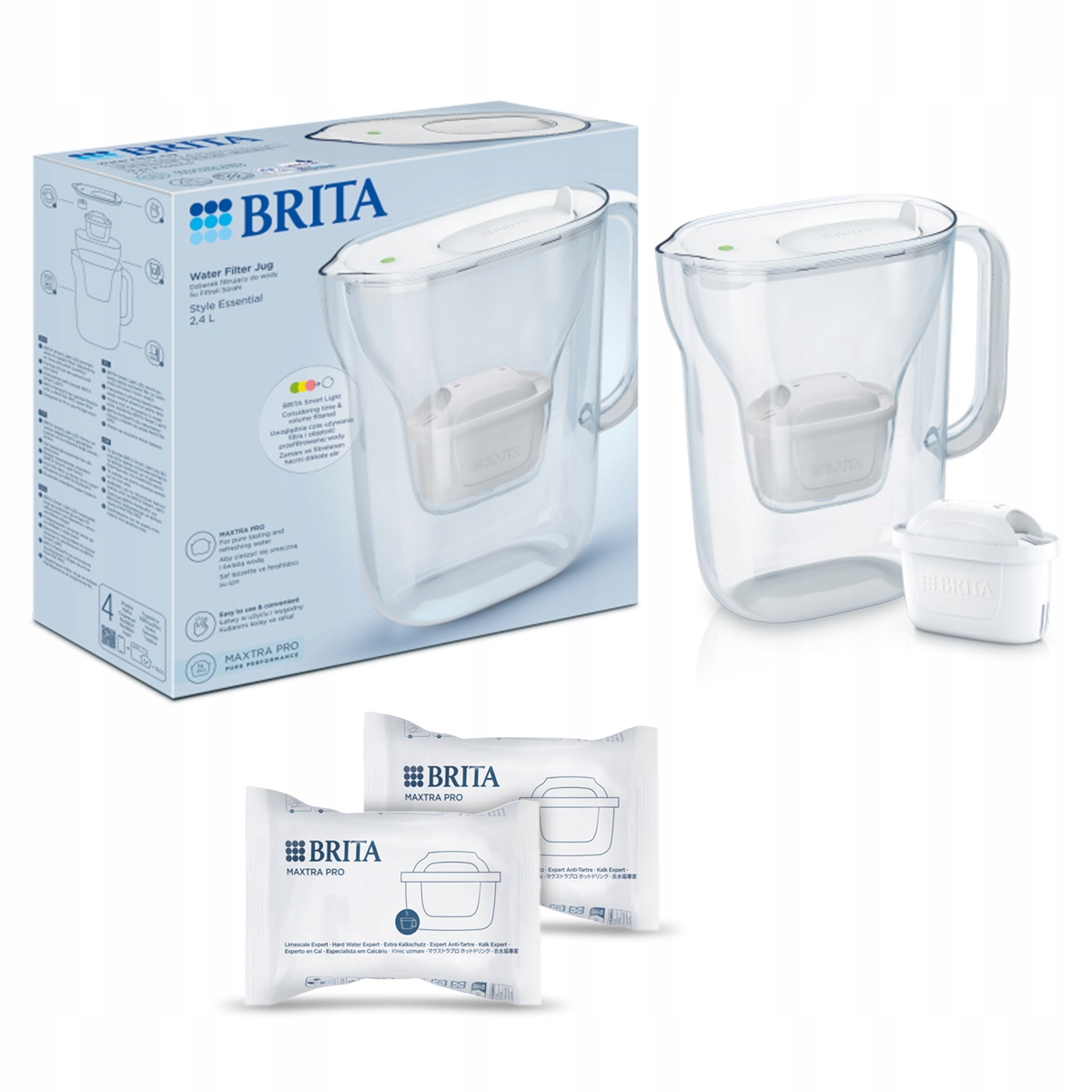 Brita dzbanek filtrujący Style Essential i wkład Maxtra Pp 2x Hard Water