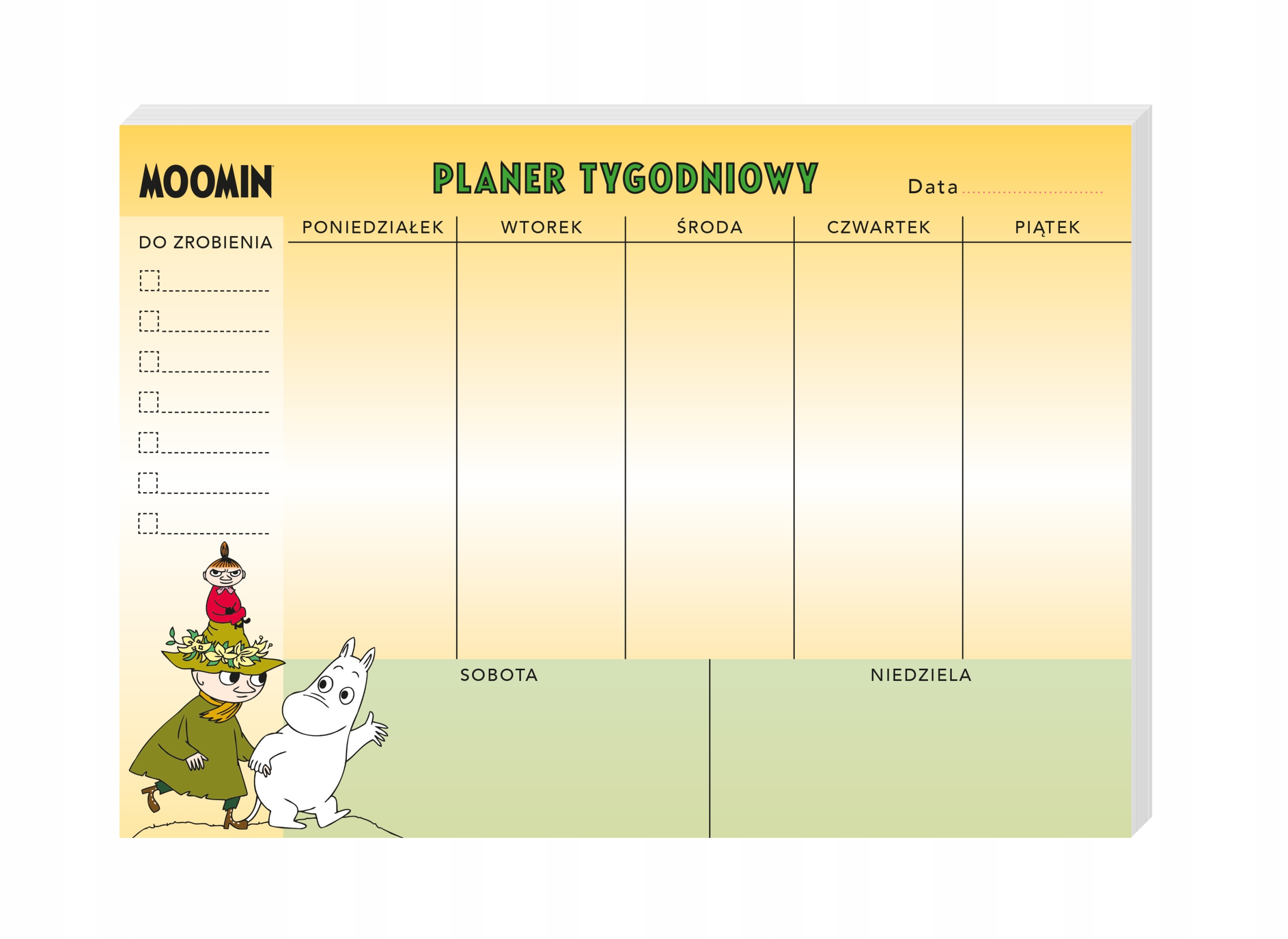 

Planer Tygodniowy Muminki kalendarz 52 arkusze