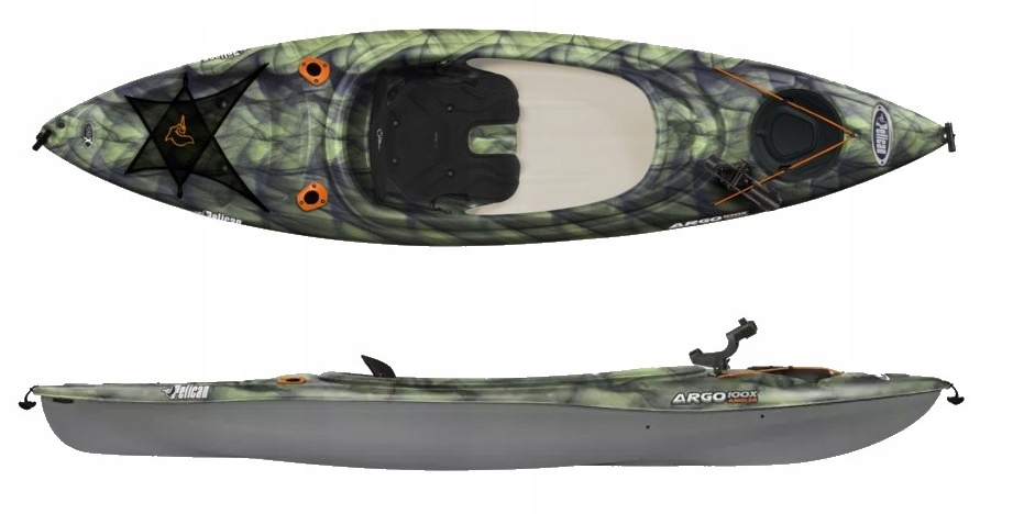 Lekki Turystyczny Kajak Jednoosobowy Argo 100X Angler Wędkarski Pelican