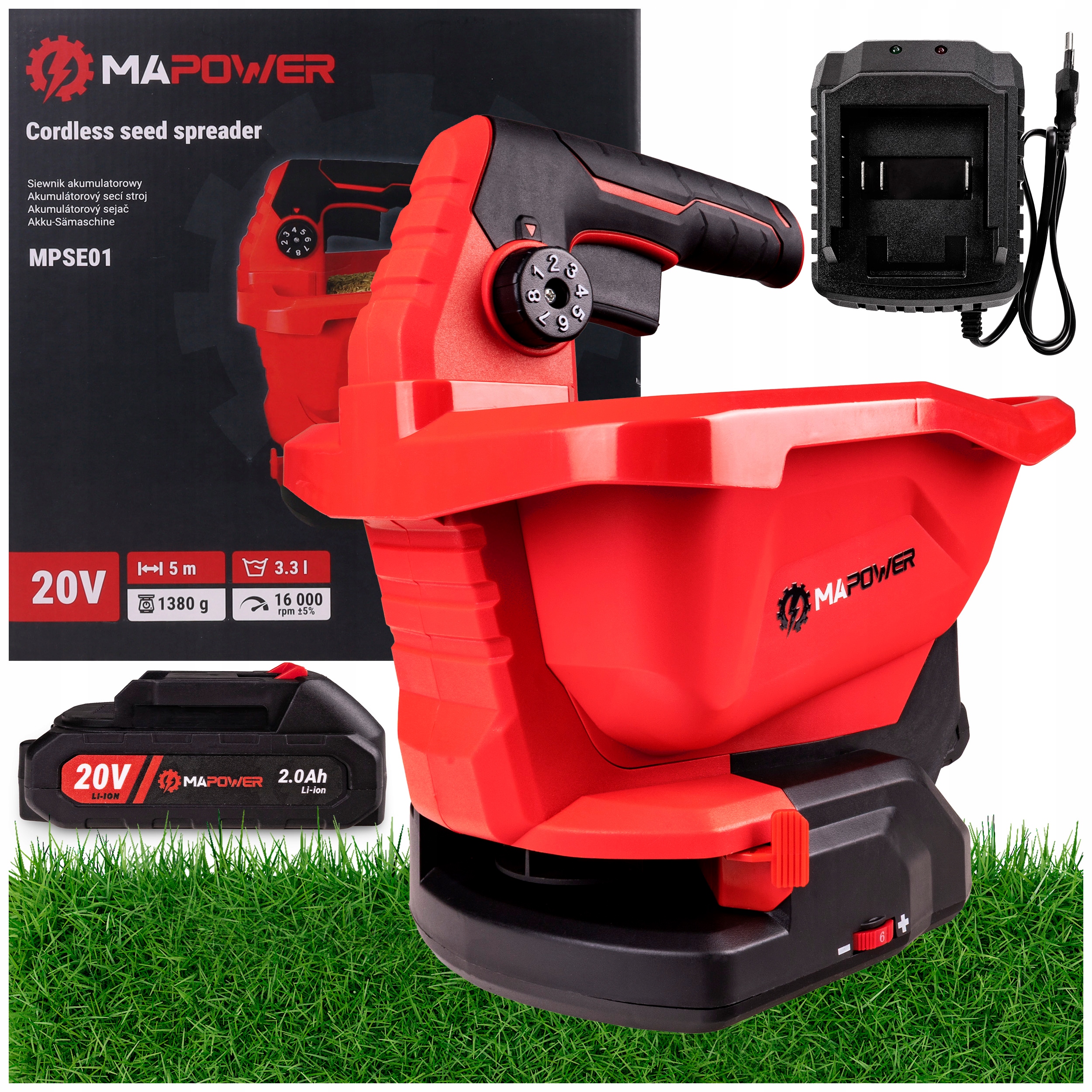 Secí Stroj Na Trávy Akumulátorový Pro Zeleniny Zahradní Rozmetadlo 2 Ah