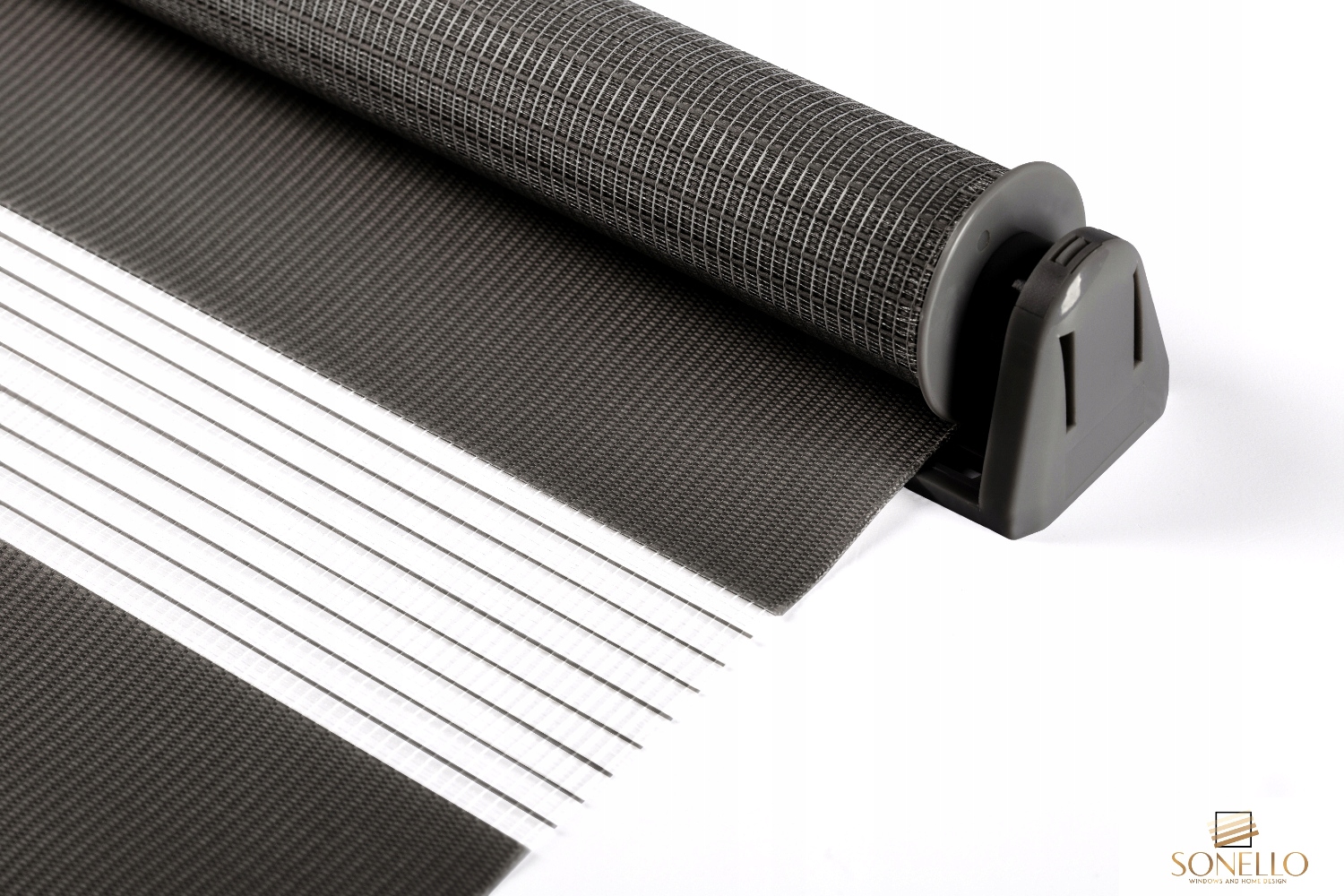 Roleta okienna dzień/noc - kolor: czarny Wzór gładki