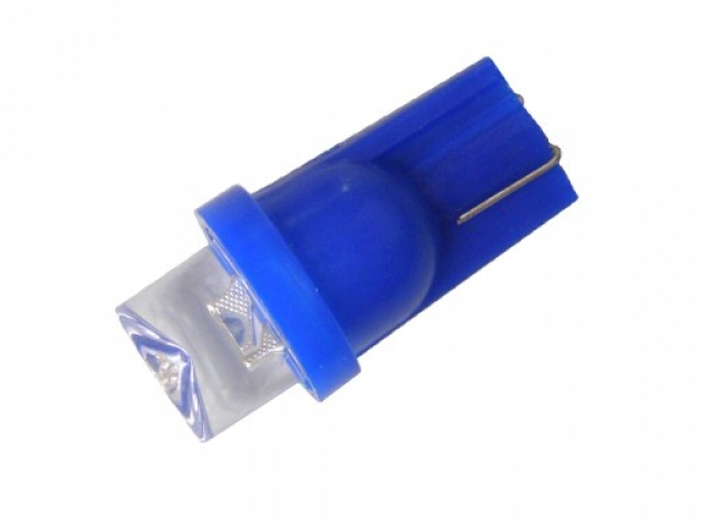 Żarówki W5W LED BLUE T10 12V W2.1x9.5d niebieskA