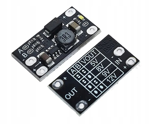 PRZETWORNICA NAPIĘCIA STEP-UP 3,7-5V-->5-8-9-12V Model Moduł przetwornicy DC-DC Step-Up 5V/8V/9V/12V
