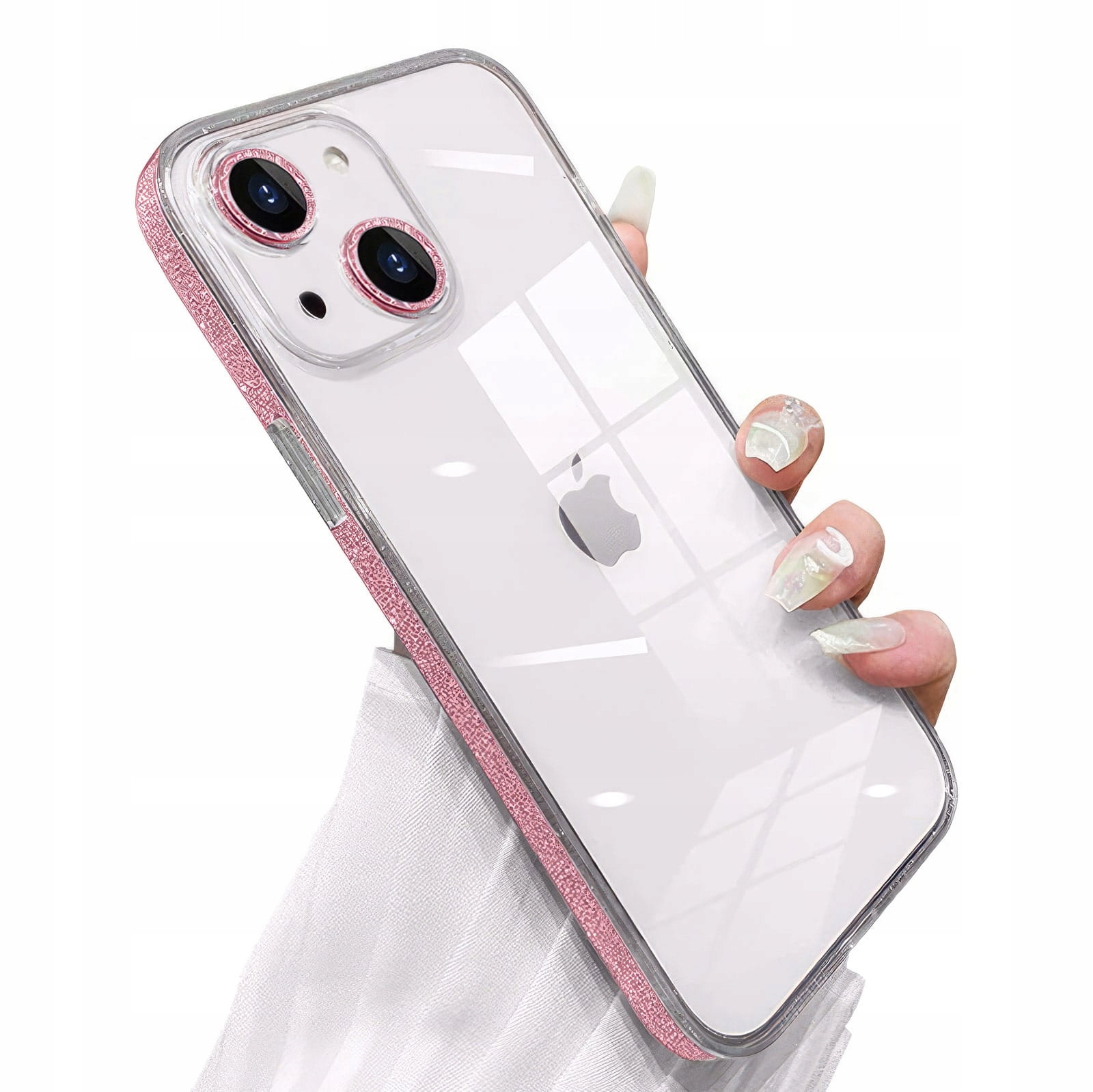 ETUI BROKATOWE STYLOWE CASE PLECKI do APPLE IPHONE 15 RÓŻOWE EAN (GTIN) 5903802285680