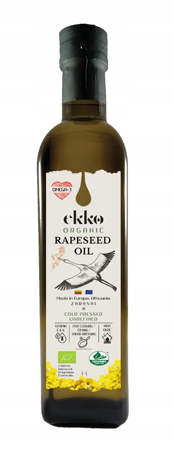 Levně 2x Řepkový olej Virgin OMEGA-3 Bio 1 L Ekko