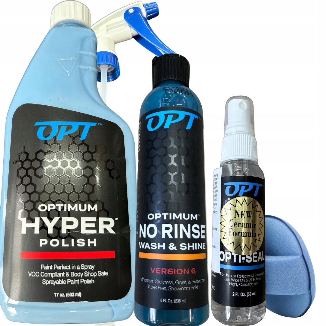 Optimum No Rinse Rev 6 236ml Hyper Polish 500ml Opti Seal 60ml
