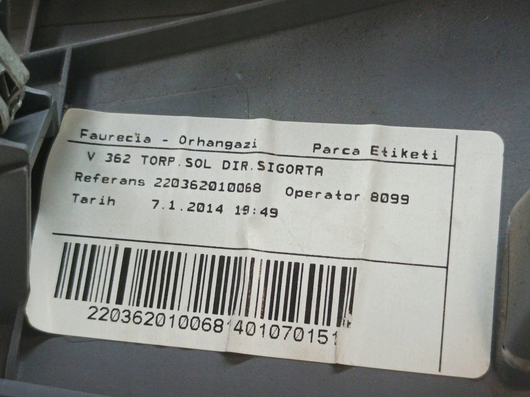 cover left driver´s passenger compartment Ford Transit Custom and (2012- )