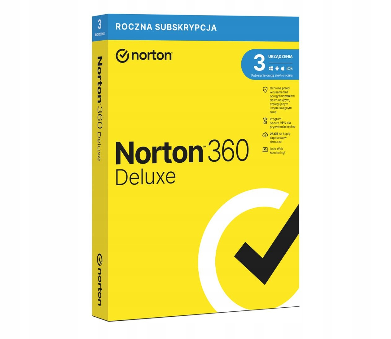 Program antywirusowy NortonLifeLock 360 Deluxe 3st 12m. zakup z urządzeniem