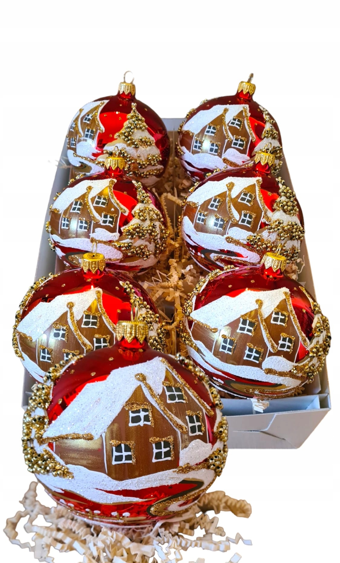 Vánoční Baňky Dekorované 8 cm.