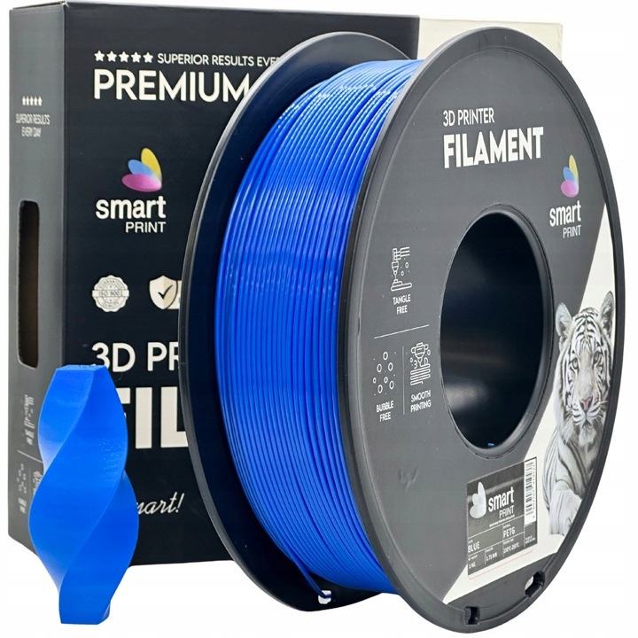 10 x Filament Petg Blue Modrý Smart Print 1,75 mm 1 kg pre 3D tlačiarne