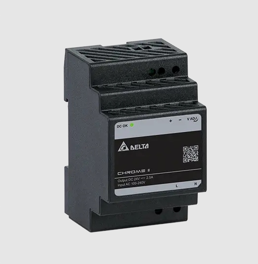 DRC-24V060W1RZ: Delta Din Rail 24V/2.5A, Chrome II