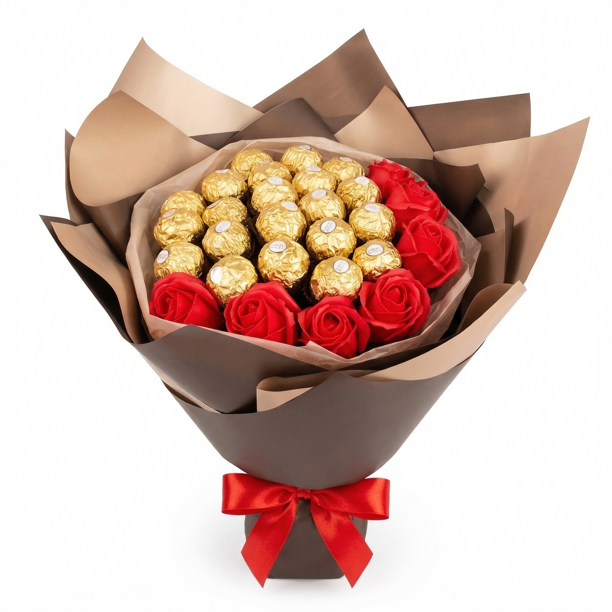 Słodki Bukiet Ferrero Rocher Róże Mydlane Podziękowanie Urodziny