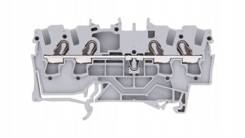 Złączka szynowa 4-przewodowa 2,5mm2 szara 2002-140